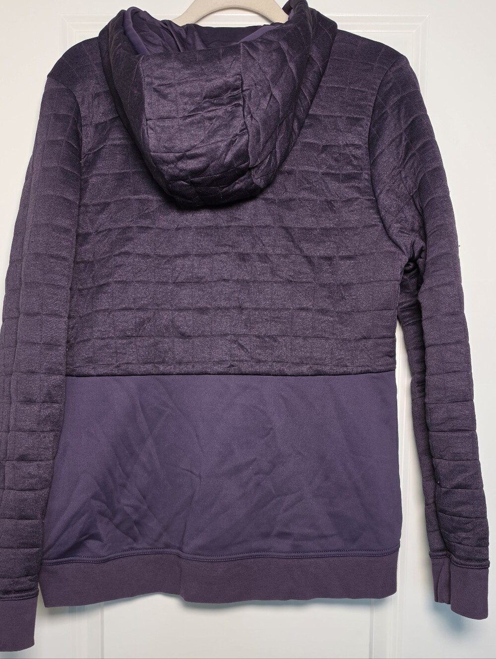 The North Face Women’s Quilted Pullover Hoodie Purple Pink Logo Size L Gorpcore - Picture 3 of 11